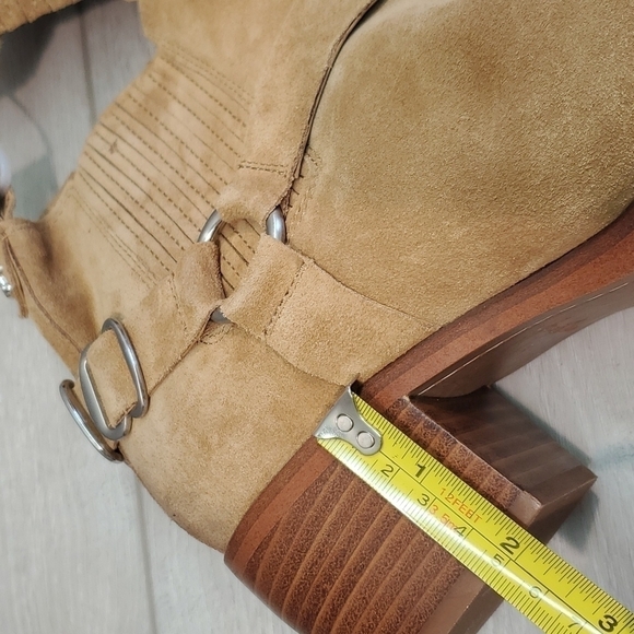 NEW Sam Edelman Womens Bellamie Camel Western Boho Heels Square Toe shoes - Picture 13 of 15